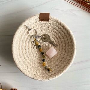 Golden Blue Tiger Eye Mala Keychain | Bag Charm | Mala Accessories